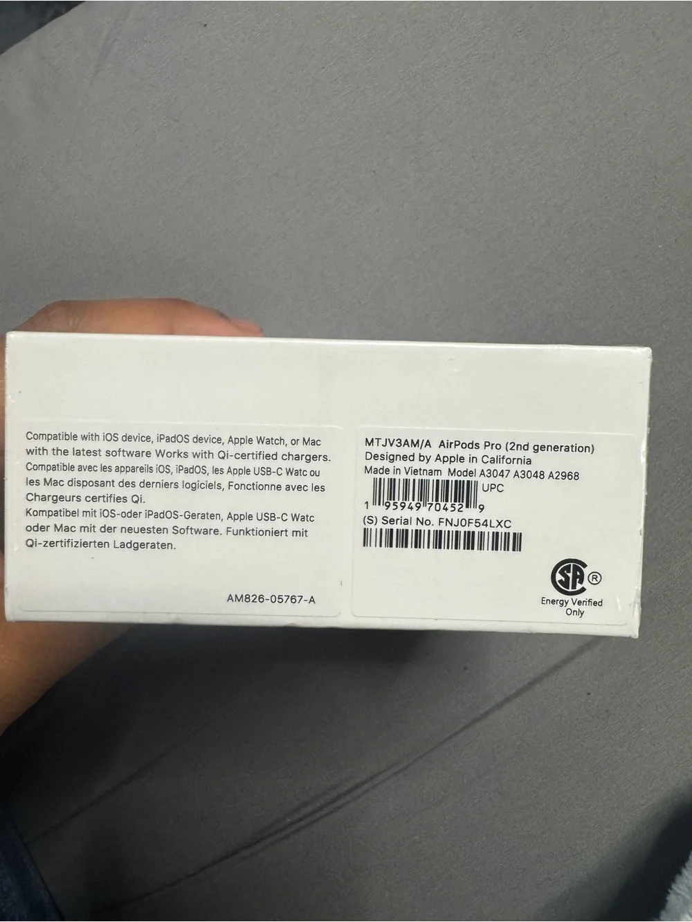 Apple AirPods Pro (2nd Generation) White Charging Case Box